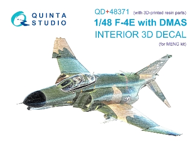 Mcdonnell Douglas F-4 E Late (With Dmas) - Interior 3d Decal With 3d-printed Resin Parts (For Meng Kits) - zdjęcie 2
