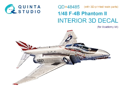 F-4 B Phantom Ii - Interior 3d Decal (With 3d-printed Resin Parts) (For Academy) - zdjęcie 2