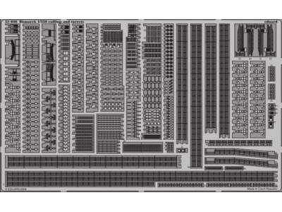  Bismark railings and turrets 1/350 - Revell - blaszki - zdjęcie 1