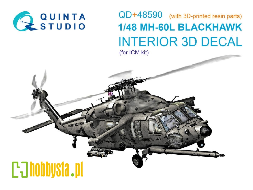 Sikorsky Mh-60 L Blackhawk - 3d-printed & Coloured Interior On Decal Paper With 3d-printed Resin Parts (For Icm Kits) - zdjęcie Sikorsky Mh-60 L Blackhawk - 3d-printed & Coloured Interior On Decal Paper With 3d-printed Resin Parts (For Icm Kits) - zdjęcie