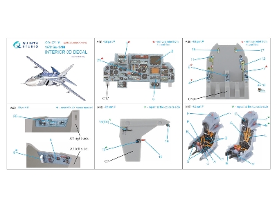 Sukhoi Su-24 M - Interior 3d Decal With 3d-printed Resin Parts (For Zvezda Kits) - zdjęcie 11
