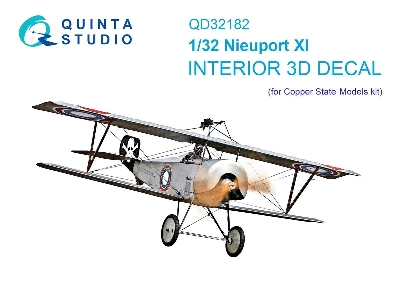 Nieuport Xi - 3d-printed & Coloured Interior On Decal Paper (For Csm Kits) - zdjęcie 1