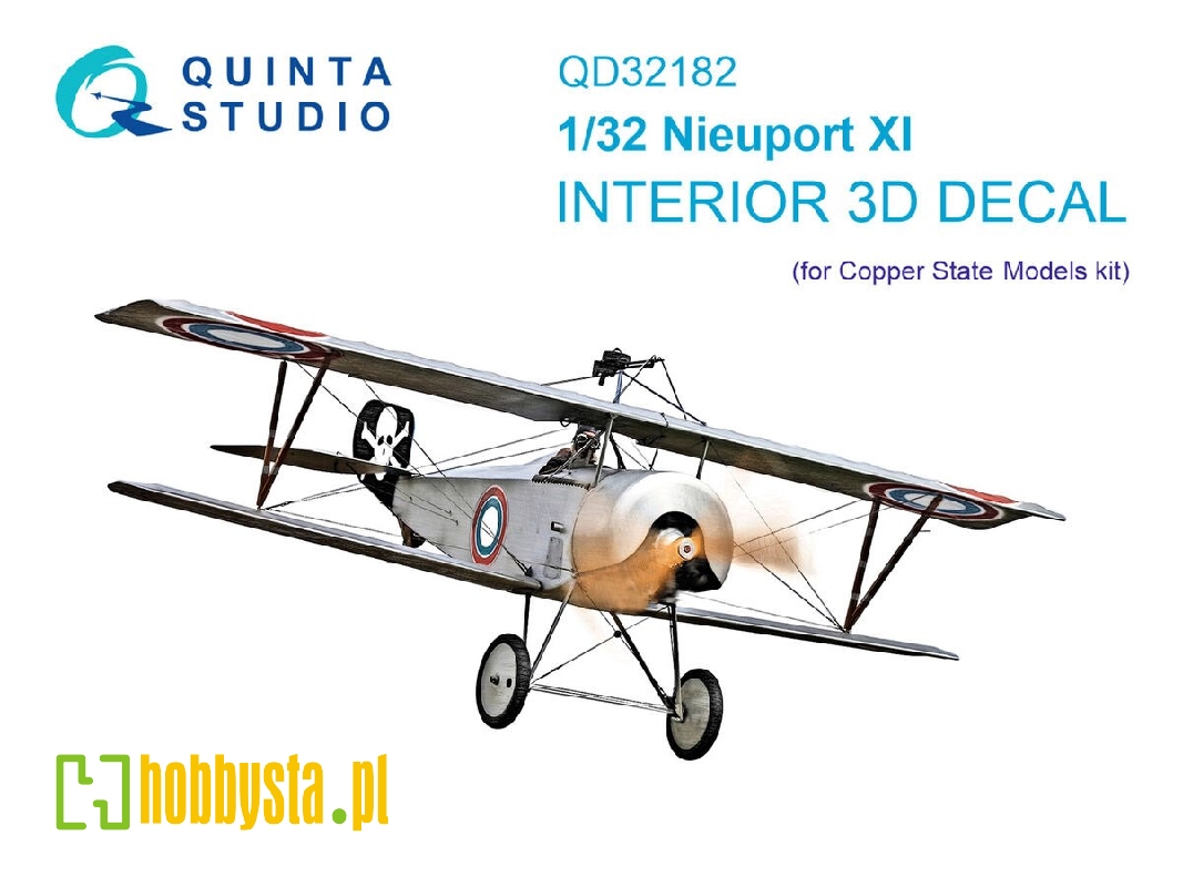 Nieuport Xi - 3d-printed & Coloured Interior On Decal Paper (For Csm Kits) - zdjęcie 1 Nieuport Xi - 3d-printed & Coloured Interior On Decal Paper (For Csm Kits) - zdjęcie 1