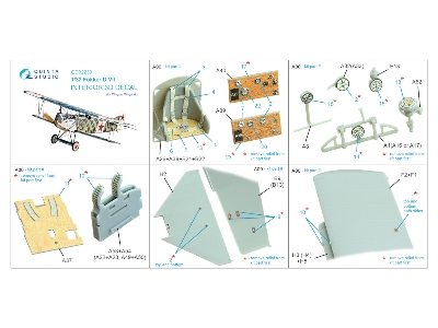 Fokker D.Vii - 3d-printed & Coloured Interior On Decal Paper (For Wingnut Wings Kits) - zdjęcie 2