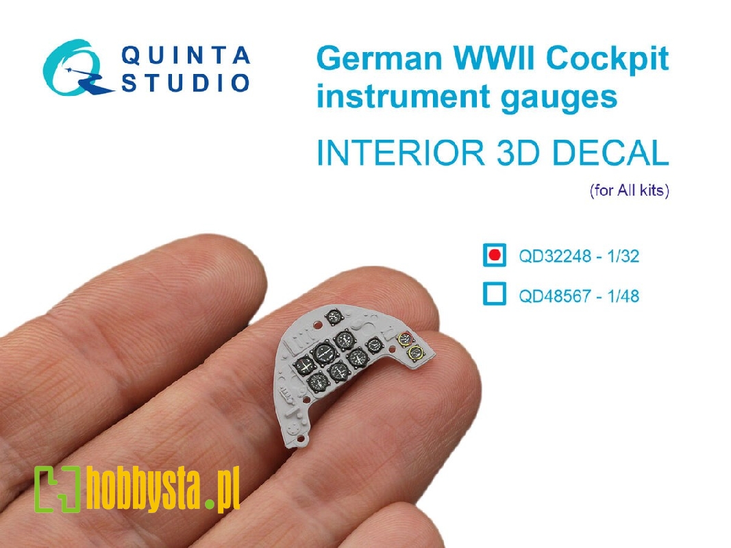 German Wwii Cockpit Instrument Gauges - 3d-printed & Coloured Interior On Decal Paper (For All Kits) - zdjęcie 1 German Wwii Cockpit Instrument Gauges - 3d-printed & Coloured Interior On Decal Paper (For All Kits) - zdjęcie 1