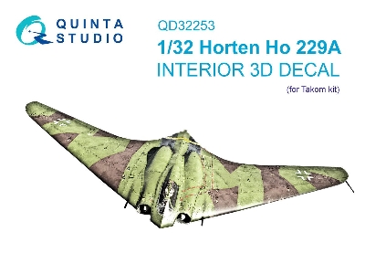 Horten Ho 229 A - 3d-printed & Coloured Interior On Decal Paper (For Takom Kits) - zdjęcie 1
