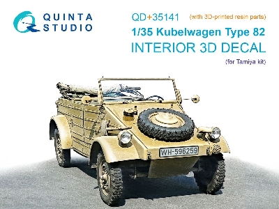 Kubelwagen Type 82 - 3d-printed & Coloured Interior On Decal Paper With 3d-printed Resin Parts (For Tamiya Kits) - zdjęcie 1