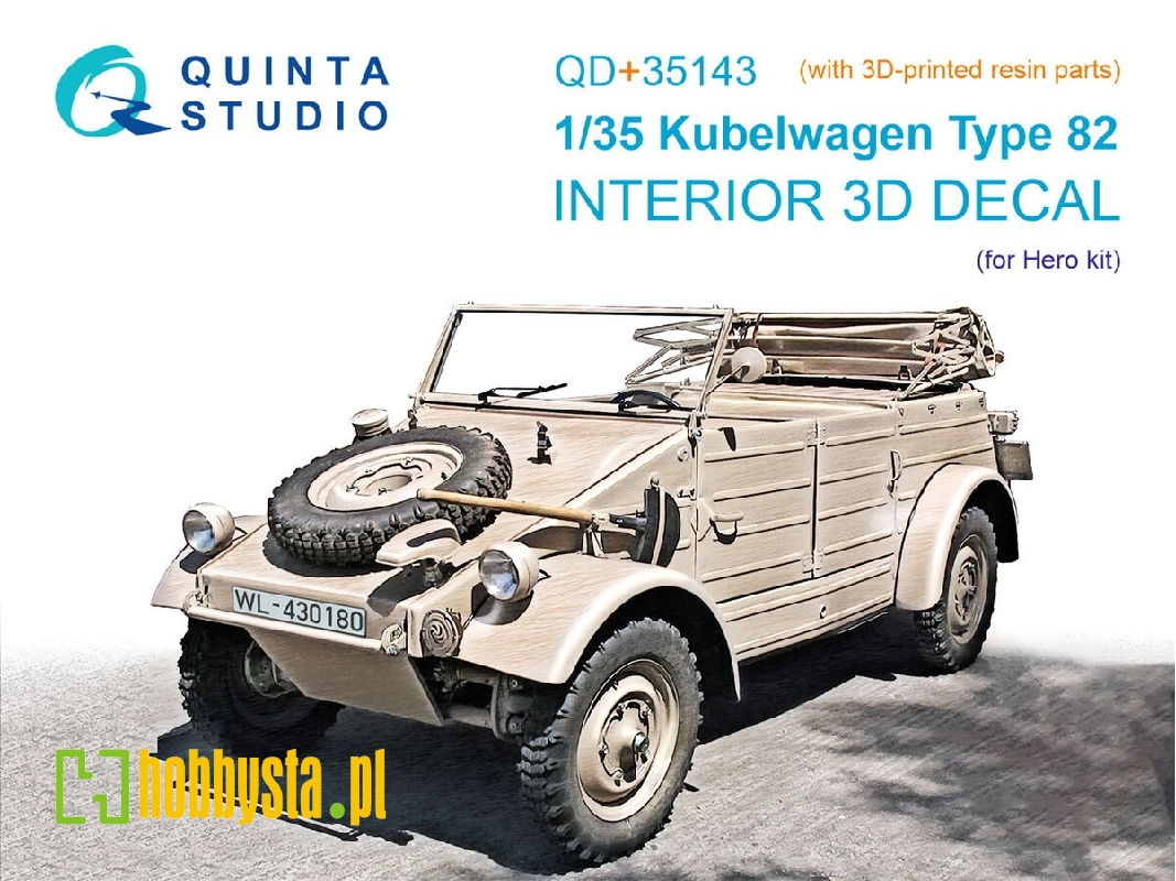 Kubelwagen Type 82 - 3d-printed & Coloured Interior On Decal Paper With 3d-printed Resin Parts (For Hero Kits) - zdjęcie 1 Kubelwagen Type 82 - 3d-printed & Coloured Interior On Decal Paper With 3d-printed Resin Parts (For Hero Kits) - zdjęcie 1