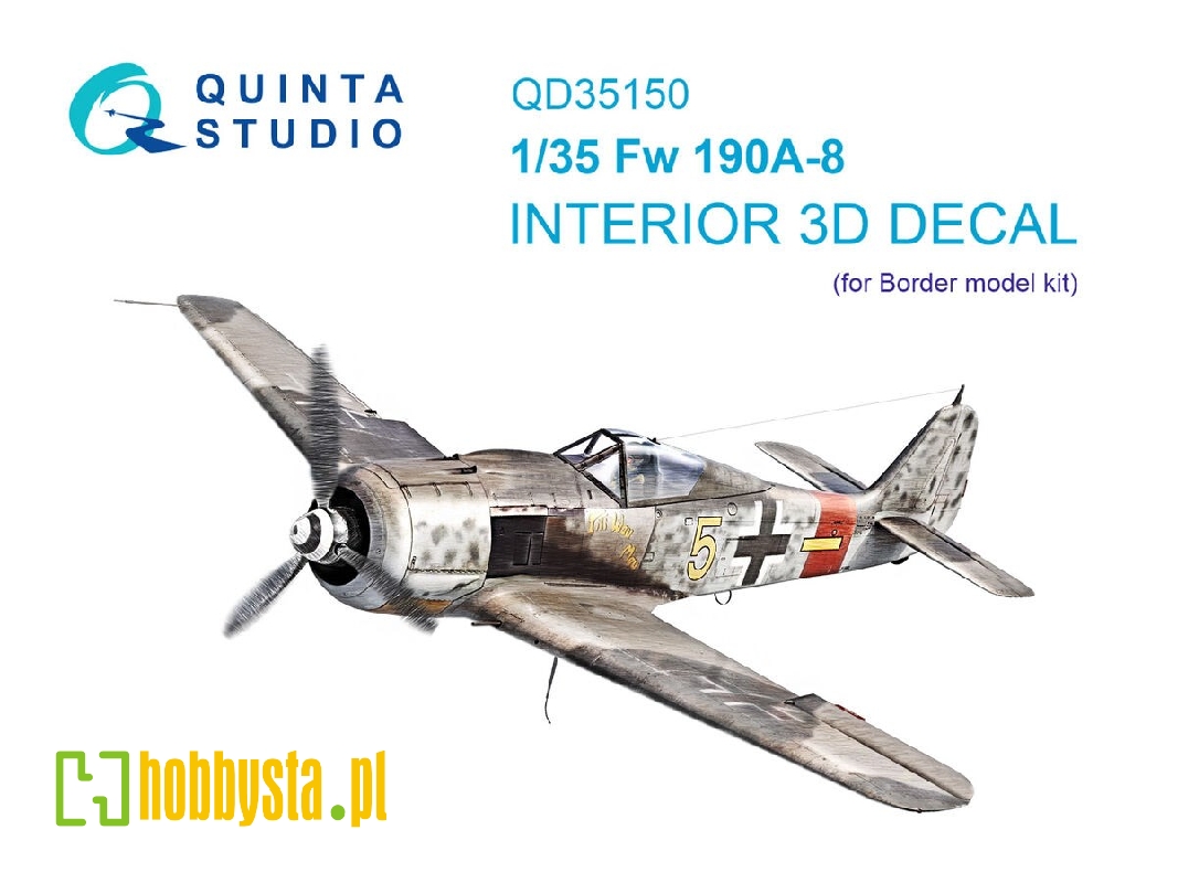 Focke Wulf Fw-190 A-8 - 3d-printed & Coloured Interior On Decal Paper (For Border Model Kits) - zdjęcie 1 Focke Wulf Fw-190 A-8 - 3d-printed & Coloured Interior On Decal Paper (For Border Model Kits) - zdjęcie 1
