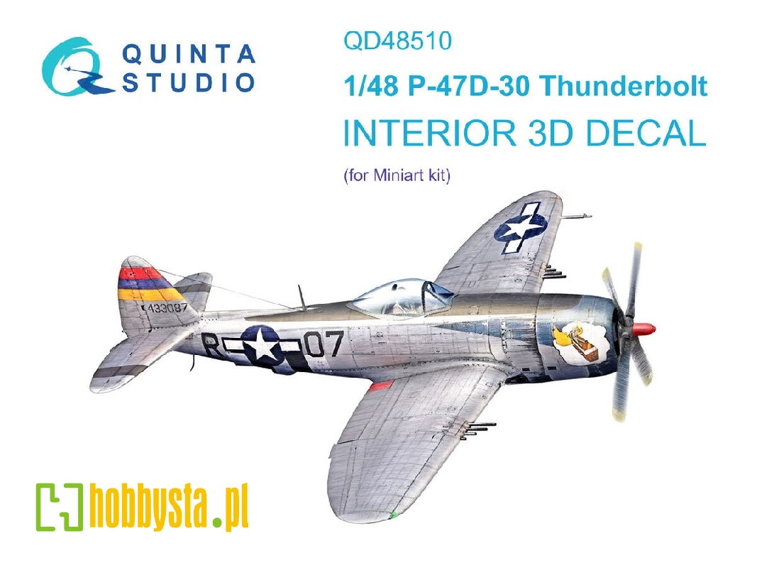 Republic P-47 D-30 Thunerbolt - 3d-printed & Coloured Interior On Decal Paper (For Miniart Kits) - zdjęcie 1 Republic P-47 D-30 Thunerbolt - 3d-printed & Coloured Interior On Decal Paper (For Miniart Kits) - zdjęcie 1
