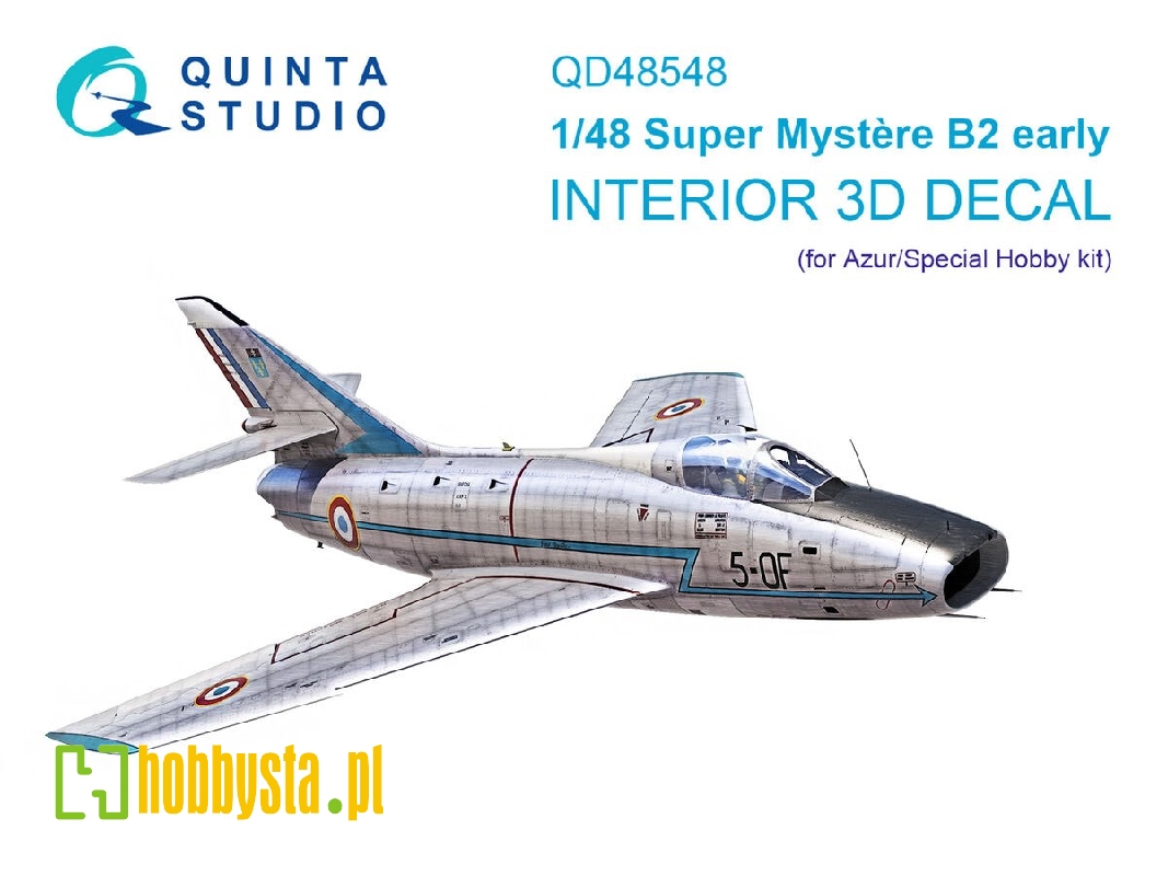 Super Mystere B2 Early - 3d-printed & Coloured Interior On Decal Paper (For Azur / Special Hobby Kits) - zdjęcie 1 Super Mystere B2 Early - 3d-printed & Coloured Interior On Decal Paper (For Azur / Special Hobby Kits) - zdjęcie 1