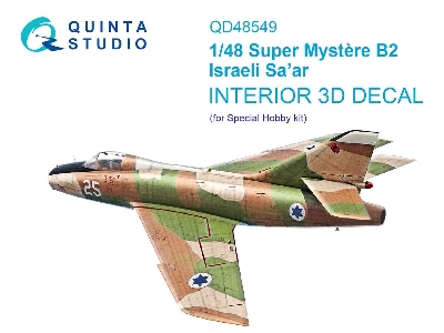 Super Mystere B2 Israeli Sa'ar - 3d-printed & Coloured Interior On Decal Paper (For Special Hobby Kits) - zdjęcie 1