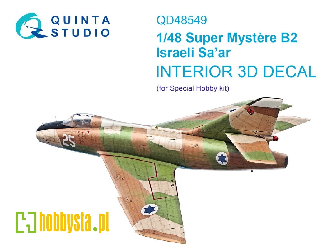 Super Mystere B2 Israeli Sa'ar - 3d-printed & Coloured Interior On Decal Paper (For Special Hobby Kits) - zdjęcie 1 Super Mystere B2 Israeli Sa'ar - 3d-printed & Coloured Interior On Decal Paper (For Special Hobby Kits) - zdjęcie 1