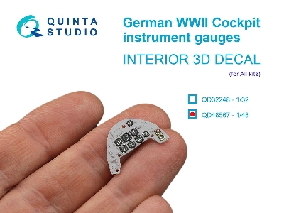 German Wwii Cockpit Instrument Gauges - 3d-printed & Coloured Interior On Decal Paper (For All Kits) - zdjęcie 1