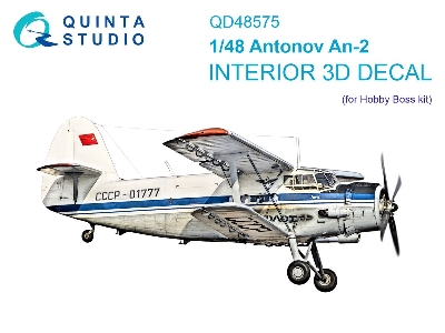 Antonov An-2 Colt - 3d-printed & Coloured Interior On Decal Paper (For Hobby Boss Kits) - zdjęcie 1