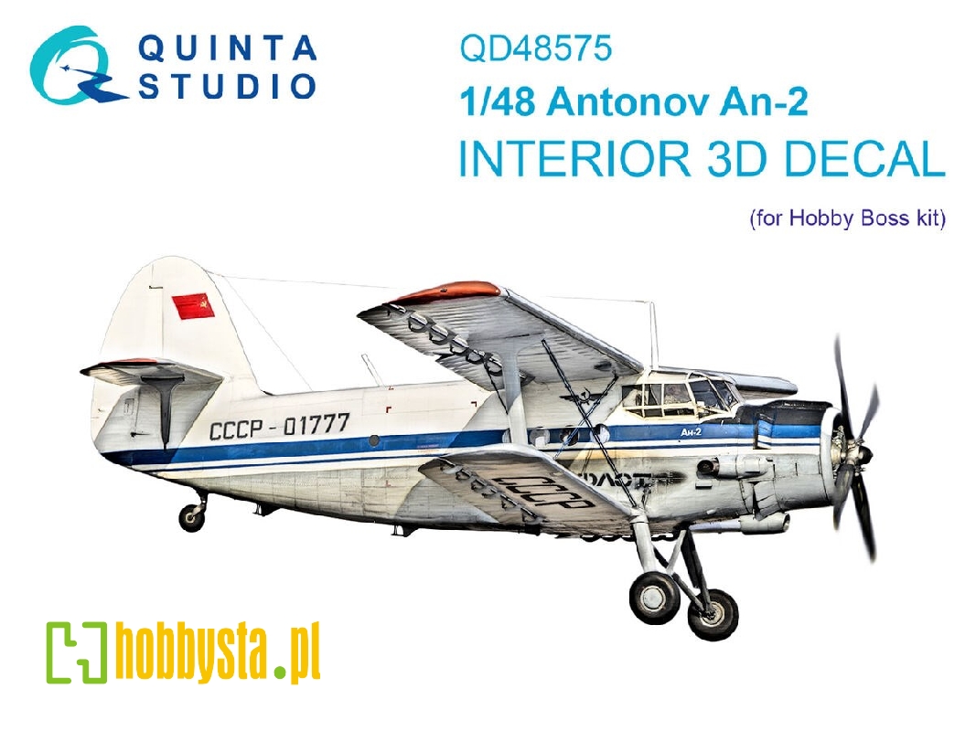 Antonov An-2 Colt - 3d-printed & Coloured Interior On Decal Paper (For Hobby Boss Kits) - zdjęcie 1 Antonov An-2 Colt - 3d-printed & Coloured Interior On Decal Paper (For Hobby Boss Kits) - zdjęcie 1