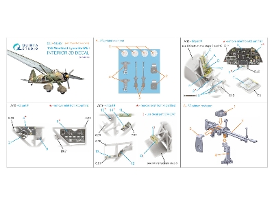 Westland Lysander Mk.I - 3d-printed & Coloured Interior On Decal Paper With 3d-printed Resin Parts (For Airfix Kits) - zdjęcie 