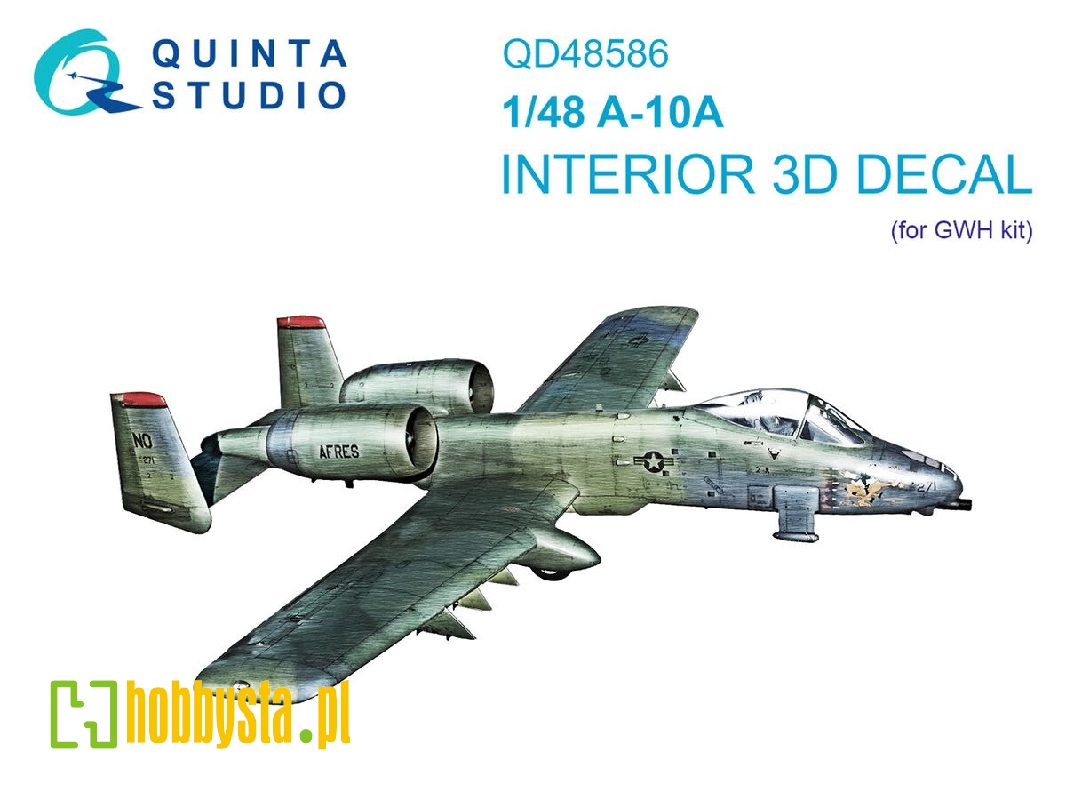 Fairchild A-10 A Warthog - 3d-printed & Coloured Interior On Decal Paper (For Gwh Kits) - zdjęcie 1 Fairchild A-10 A Warthog - 3d-printed & Coloured Interior On Decal Paper (For Gwh Kits) - zdjęcie 1