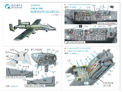 Fairchild A-10 A Warthog - 3d-printed & Coloured Interior On Decal Paper (For Gwh Kits) - zdjęcie 2