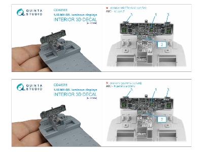 Sikorsky Mh-60 L Blackhawk - Luminous Displays For Qd+48590/Qds-48590 Sets (For Icm Kits) - zdjęcie 7