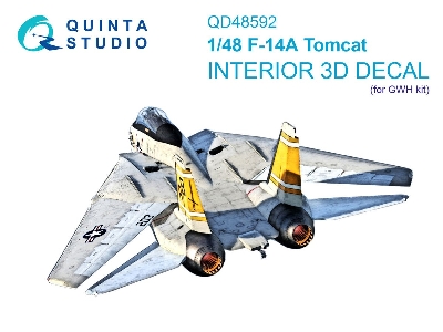 Grumman F-14 A Tomcat - 3d-printed & Coloured Interior On Decal Paper (For Gwh Kits) - zdjęcie 1