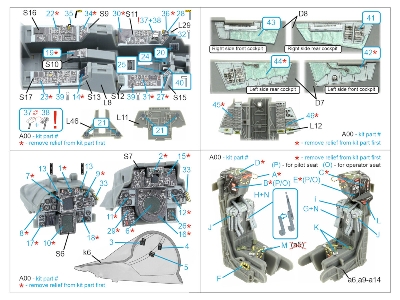 Grumman F-14 A Tomcat - 3d-printed & Coloured Interior On Decal Paper (For Gwh Kits) - zdjęcie 3