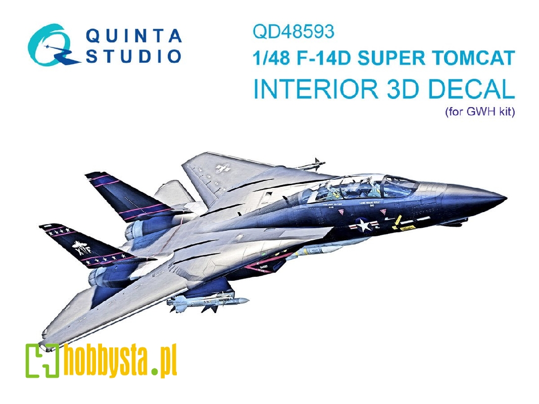 Grumman F-14d Super Tomcat - 3d-printed & Coloured Interior On Decal Paper (For Gwh Kits) - zdjęcie 1 Grumman F-14d Super Tomcat - 3d-printed & Coloured Interior On Decal Paper (For Gwh Kits) - zdjęcie 1