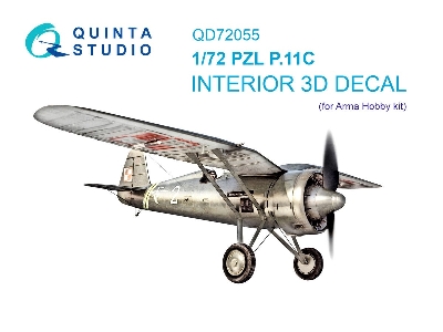 Pzl P.11 &#1057; - 3d-printed & Coloured Interior On Decal Paper (For Arma Hobby Kits) - zdjęcie 1