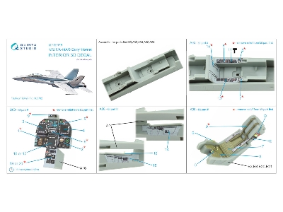 F/A-18 A/C Early - 3d-printed & Coloured Interior On Decal Paper (For Academy Kits) - zdjęcie 4