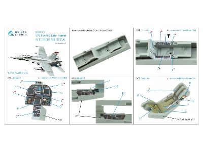 F/A-18 C Late - 3d-printed & Coloured Interior On Decal Paper (For Academy Kits) - zdjęcie 4