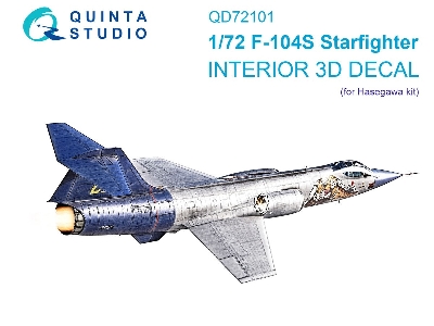 Lockheed F-104 S - 3d-printed & Coloured Interior On Decal Paper (For Hasegawa Kits) - zdjęcie 1