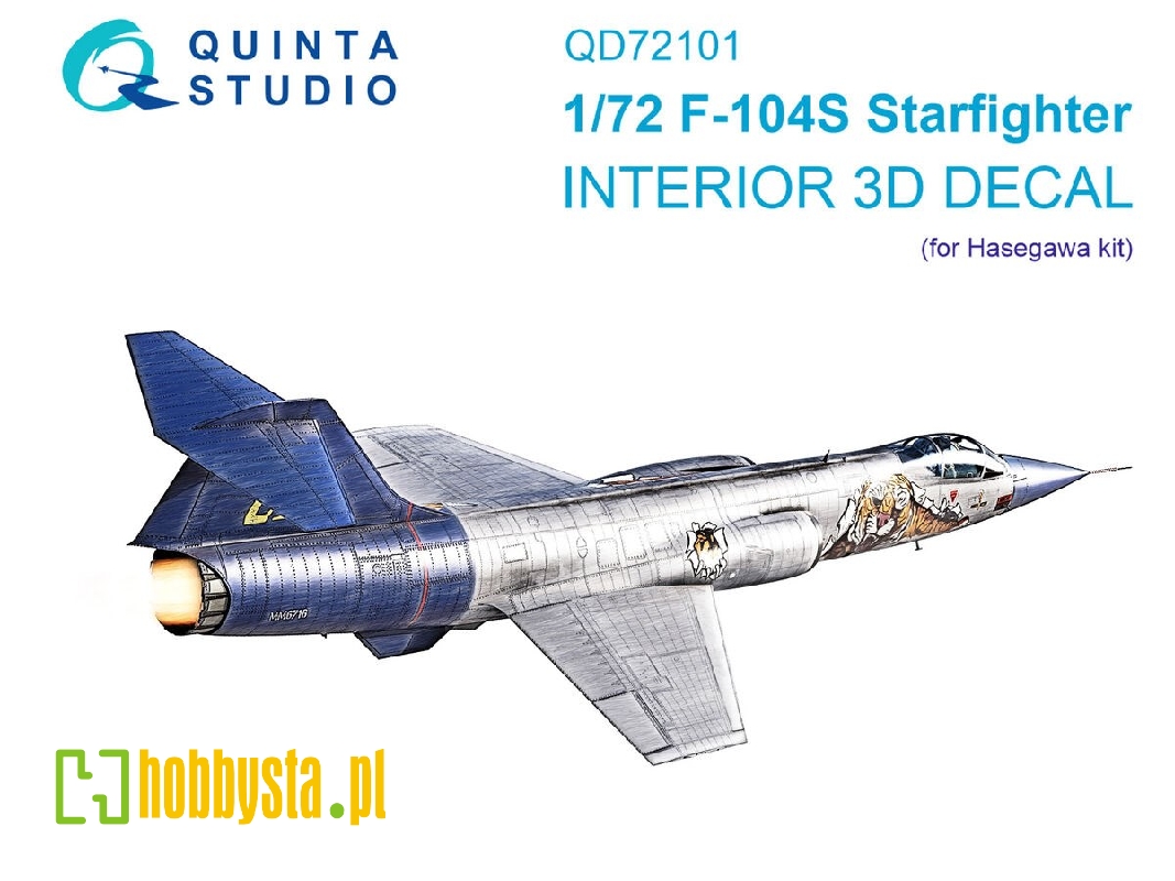 Lockheed F-104 S - 3d-printed & Coloured Interior On Decal Paper (For Hasegawa Kits) - zdjęcie 1 Lockheed F-104 S - 3d-printed & Coloured Interior On Decal Paper (For Hasegawa Kits) - zdjęcie 1