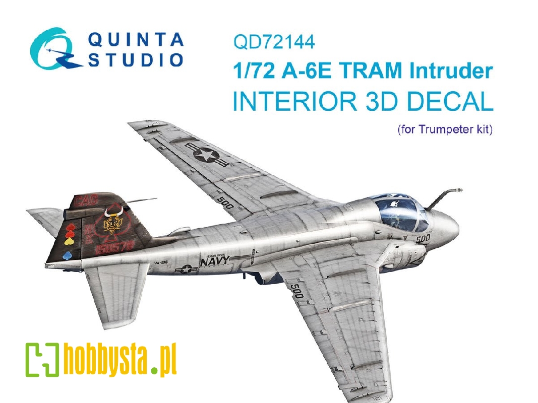 Grumman A-6 E Tram Intruder - 3d-printed & Coloured Interior On Decal Paper (For Trumpeter Kits) - zdjęcie 1 Grumman A-6 E Tram Intruder - 3d-printed & Coloured Interior On Decal Paper (For Trumpeter Kits) - zdjęcie 1