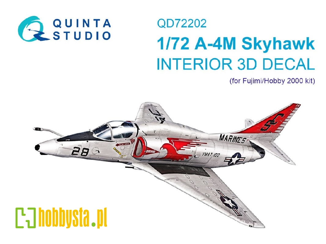 Douglas A-4 M Skyhawk - 3d-printed & Coloured Interior On Decal Paper (For Fujimi / Hobby 2000) Kits) - zdjęcie 1 Douglas A-4 M Skyhawk - 3d-printed & Coloured Interior On Decal Paper (For Fujimi / Hobby 2000) Kits) - zdjęcie 1