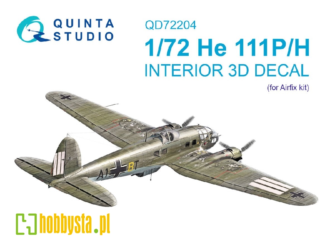 Heinkel He-111 P/H - 3d-printed & Coloured Interior On Decal Paper (For Airfix Kits) - zdjęcie 1 Heinkel He-111 P/H - 3d-printed & Coloured Interior On Decal Paper (For Airfix Kits) - zdjęcie 1