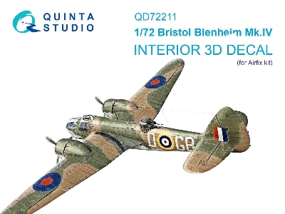 Bristol Blenheim Mk.Iv - 3d-printed & Coloured Interior On Decal Paper (For Airfix Kits) - zdjęcie 1