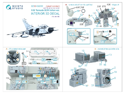 Panavia Tornado Ecr Italian Version - Interior 3d Decal With 3d-printed Resin Parts (For Italeri Kits) - zdjęcie 12