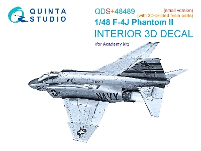 F-4 J Phantom Ii  - 3d-printed & Coloured Interior With 3d-printed Resin Parts (For Academy Kits / Small Version) - zdjęcie 1