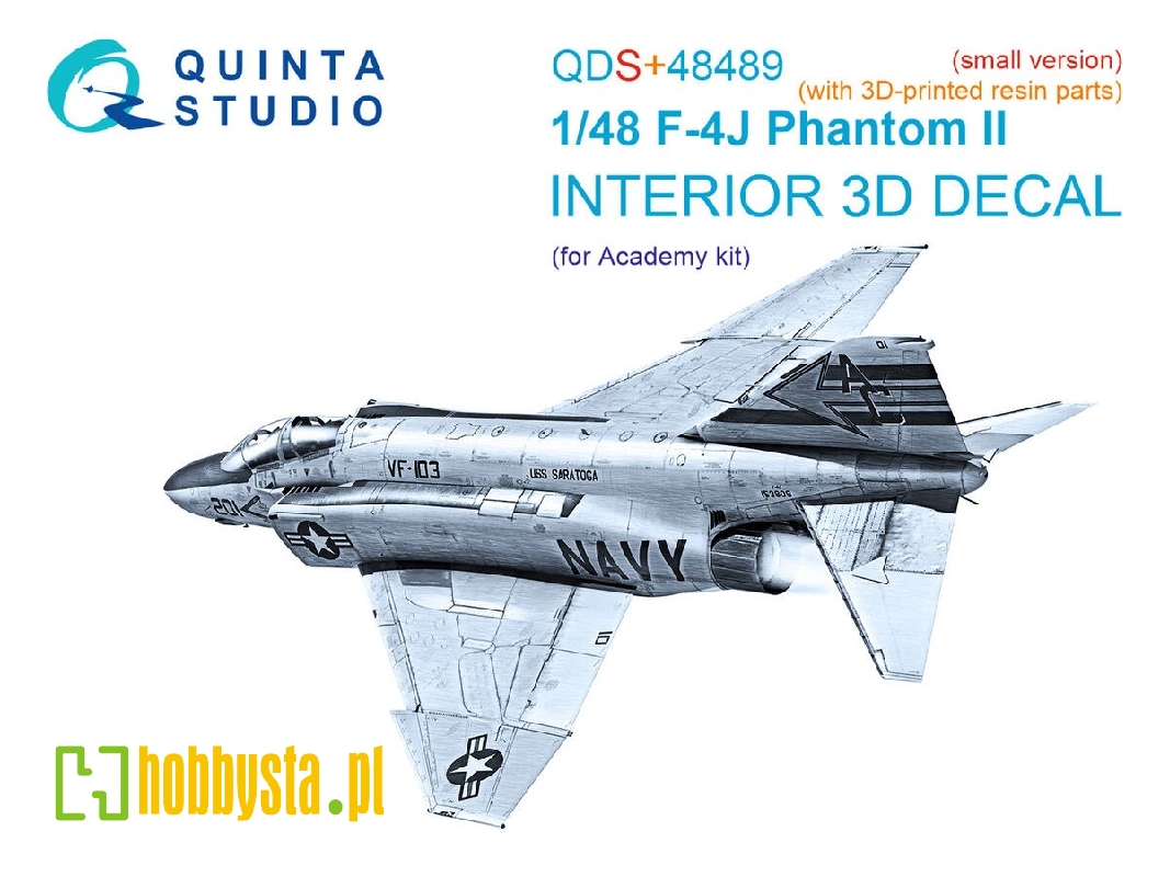 F-4 J Phantom Ii - 3d-printed & Coloured Interior With 3d-printed Resin Parts (For Academy Kits / Small Version) - zdjęcie 1 F-4 J Phantom Ii - 3d-printed & Coloured Interior With 3d-printed Resin Parts (For Academy Kits / Small Version) - zdjęcie 1