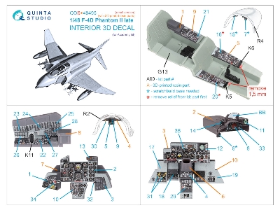 F-4 D Late Phantom Ii  - 3d-printed & Coloured Interior With 3d-printed Resin Parts (For Academy Kits / Small Version) - zdjęci