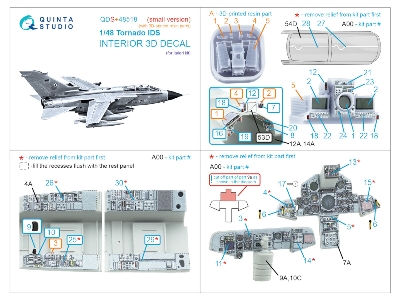 Panavia Tornado Ids - 3d-printed & Coloured Interior With 3d-printed Resin Parts (Small Version / For Italeri Kits) - zdjęcie 3