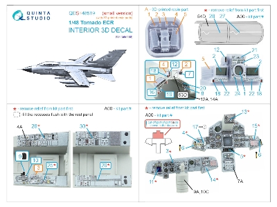 Panavia Tornado Ecr - 3d-printed & Coloured Interior With 3d-printed Resin Parts (Small Version / For Italeri Kits) - zdjęcie 3