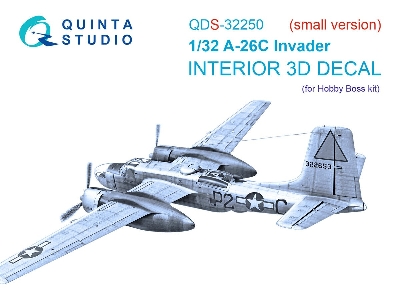 Douglas A-26 C Invader - 3d-printed & Coloured Interior On Decal Paper (For Hobby Boss Kits / Small Version) - zdjęcie 1