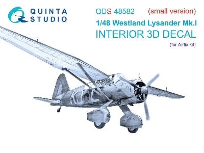 Westland Lysander Mk.I - 3d-printed & Coloured Interior On Decal Paper (For Airfix Kits / Small Version) - zdjęcie 1