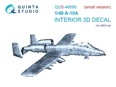 Fairchild A-10 A Warthog - 3d-printed & Coloured Interior On Decal Paper (For Gwh Kits / Small Version) - zdjęcie 1