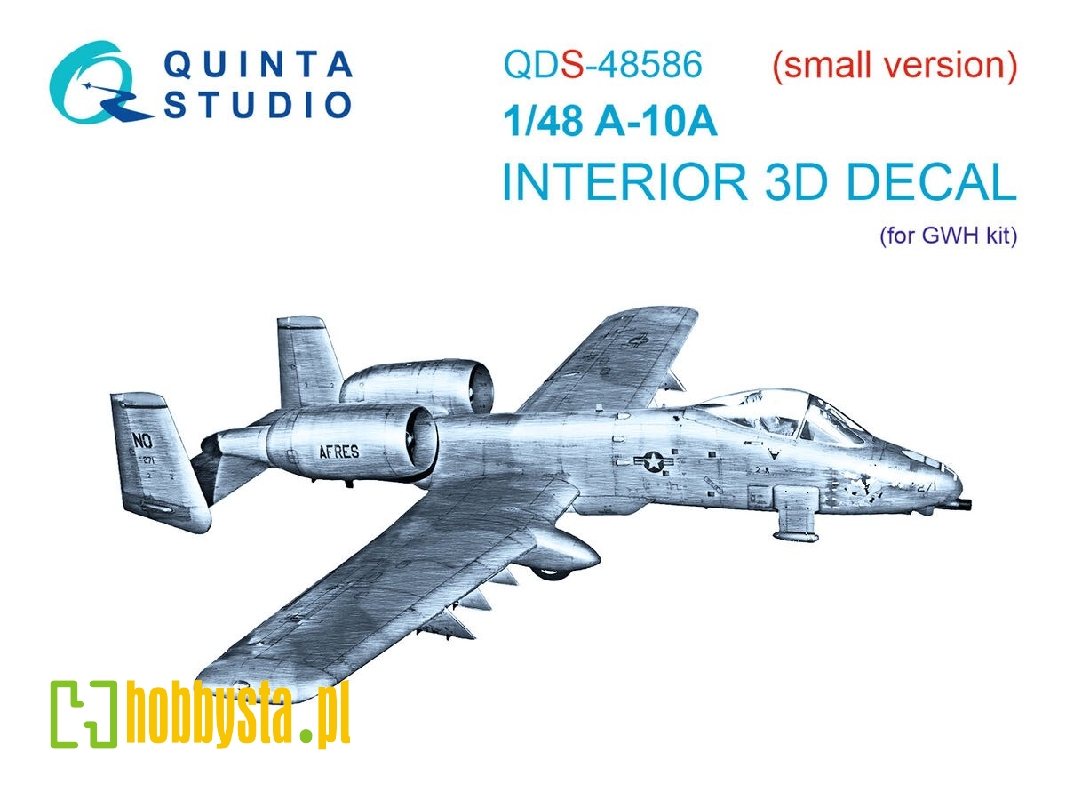 Fairchild A-10 A Warthog - 3d-printed & Coloured Interior On Decal Paper (For Gwh Kits / Small Version) - zdjęcie 1 Fairchild A-10 A Warthog - 3d-printed & Coloured Interior On Decal Paper (For Gwh Kits / Small Version) - zdjęcie 1