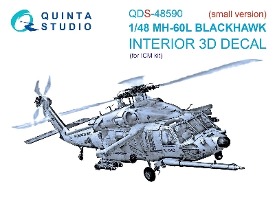 Sikorsky Mh-60 L Blackhawk - 3d-printed & Coloured Interior On Decal Paper (For Icm Kits / Small Version) - zdjęcie 1