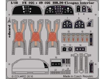  BR.20 Cicogna interior S. A. 1/48 - Pacific Coast - blaszki - zdjęcie 1