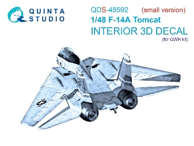 Grumman F-14 A Tomcat - 3d-printed & Coloured Interior On Decal Paper (For Gwh Kits / Small Version) - zdjęcie 1