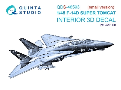 Grumman F-14 D Super Tomcat - 3d-printed & Coloured Interior On Decal Paper (For Gwh Kits / Small Version) - zdjęcie 1